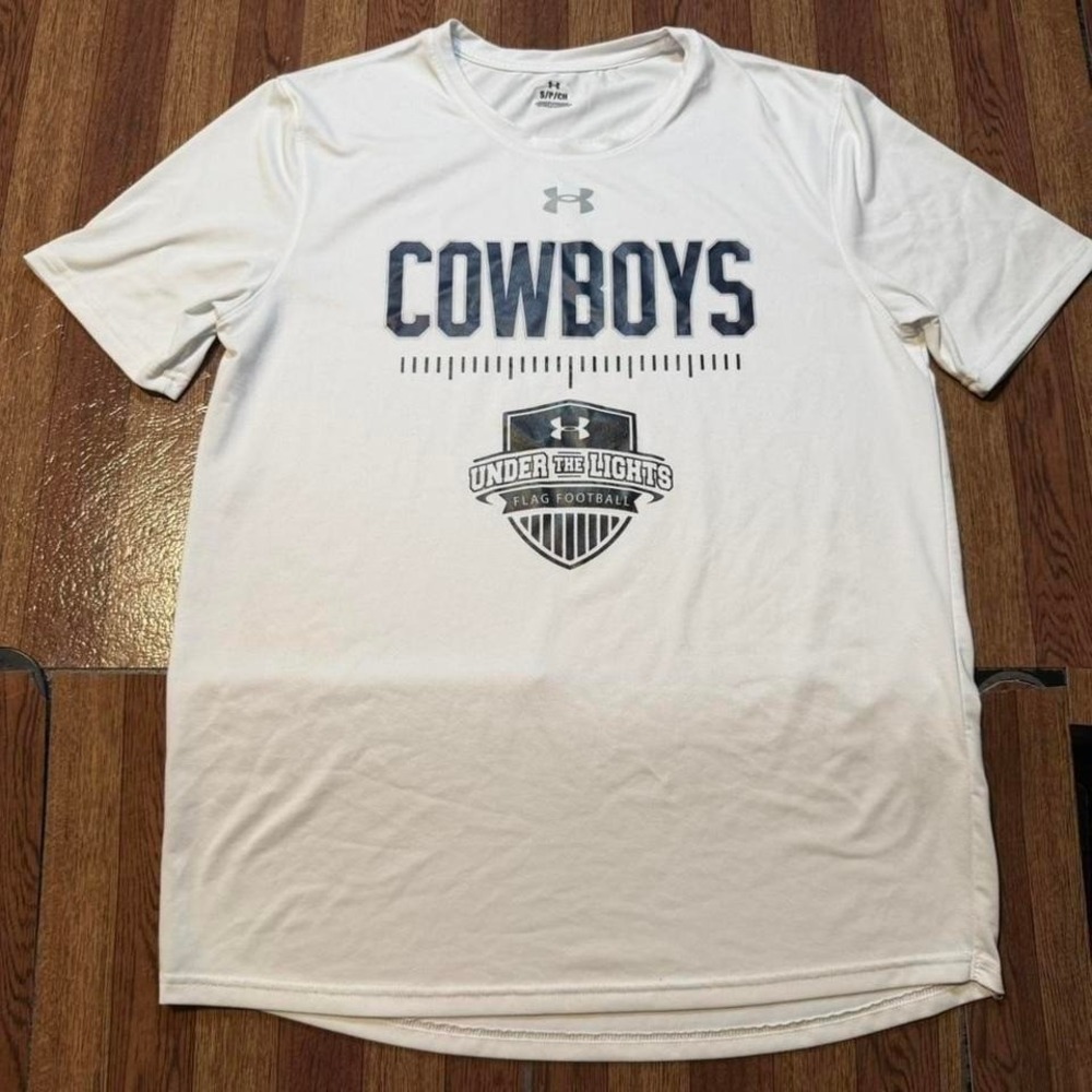Under Armour White Dallas Cowboys Retro Sportswear Train Shirt Small